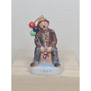 Vintage 1988 Dave Grossman Emmett Kelly Clown Balloons Ornament